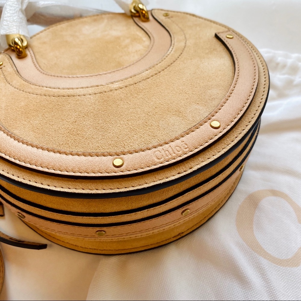 Chloe Small Pixie Round Bag in Biscuit Pink - Picture 6 of 16